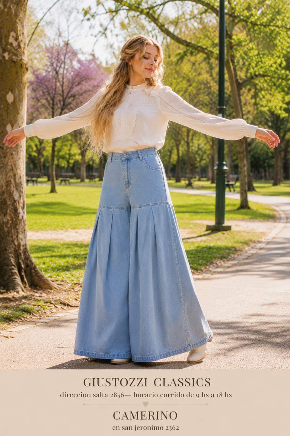 Jeans dama import. estilo Romantico