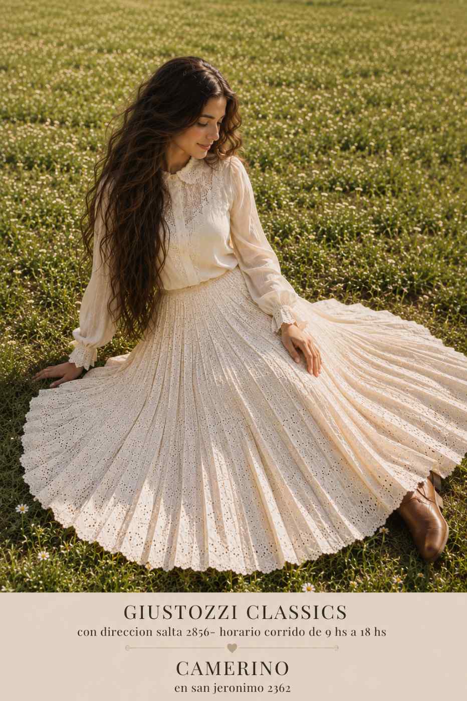 Imported Broderie Anglaise Full Skirt